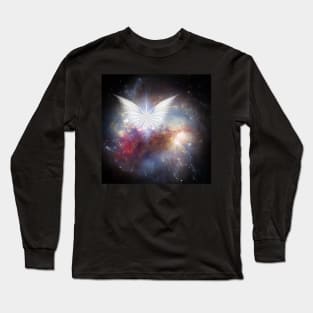 Wings of Angel in Vivid Space Long Sleeve T-Shirt